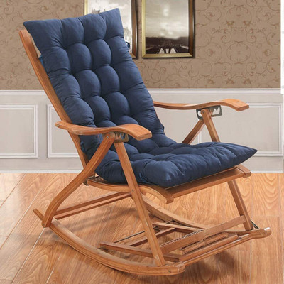 Pisaganj Polyester Fibre Solid Chair Pad Pack of 1(Dark Blue)