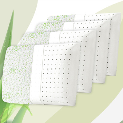 AYKA Memory Foam Solid Orthopaedic Pillow Pack of 4(White, Green)