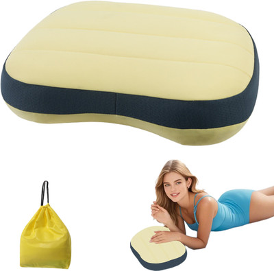 HASTHIP Air Solid Travel Pillow Pack of 1(Yellow)