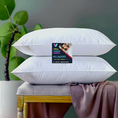 Tecsun LUXURY Cotton Solid Sleeping Pillow Pack of 2(White)