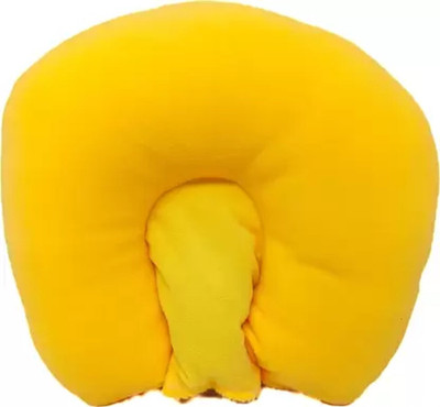 BabeDesk Soft Cotton Solid Baby Pillow Pack of 1(Yellow)