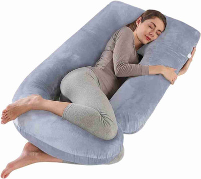 vyomfit Polyester Fibre Solid Pregnancy Pillow Pack of 1(Red)
