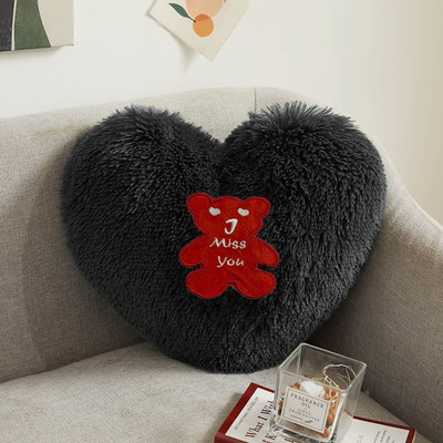 ellsy Microfibre Solid Cushion Pack of 1(Black)