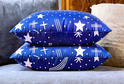 YPOLOIPO Polyester Fibre Sleeping Pillow Pack of 2 Abstract LUXURY(Blue)