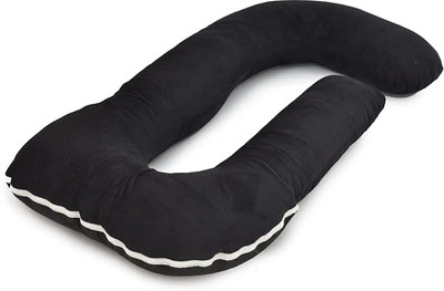 ag pro comfort Polyester Fibre Solid Pregnancy Pillow Pack of 1(Black)
