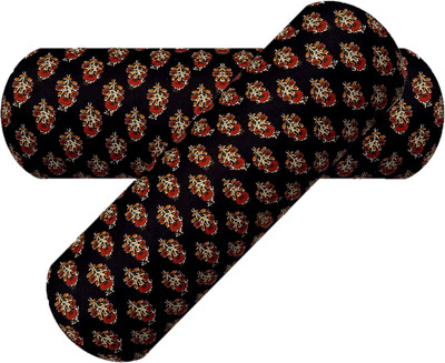 Changers Microfibre Floral Bolster Pack of 2(Black)