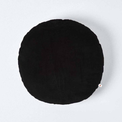 Cozyert Microfibre Solid Cushion Pack of 1(Black)