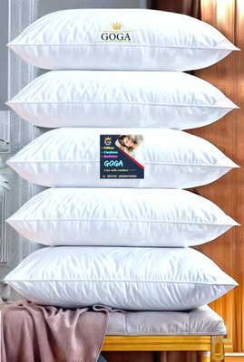 GOGA Cotton Sleeping Pillow Pack of 5 Solid LUXURY(White)