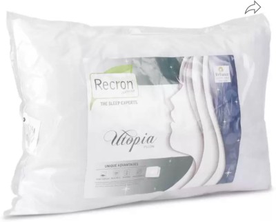 RECORN Microfibre, Polyester Fibre Solid Sleeping Pillow Pack of 2(White)