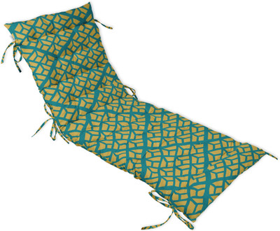 Vargottam Polyester Fibre Geometric Chair Pad Pack of 1(Yellow)