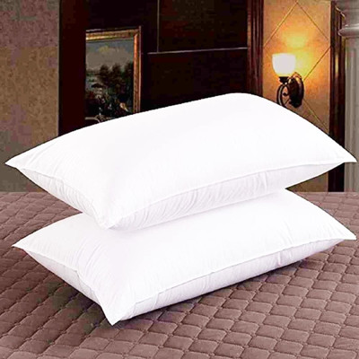 LIPONOS Polyester Fibre Sleeping Pillow Pack of 2 Solid LUXURY(White)
