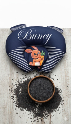 Girdhar Mustard Seeds Baby Pillow Pack of 1 Toons & Characters Baby pillow(Navy Blue)