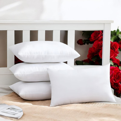 GZZZSD Memory Foam Solid Sleeping Pillow Pack of 4(White)