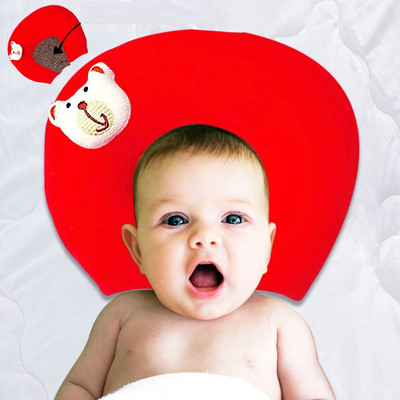 SKMODEL STYLISH Mustard Seeds Solid Baby Pillow Pack of 1(Red)