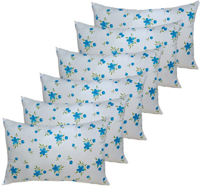 SANJU BROTHER Microfibre Floral Sleeping Pillow Pack of 6(Blue)