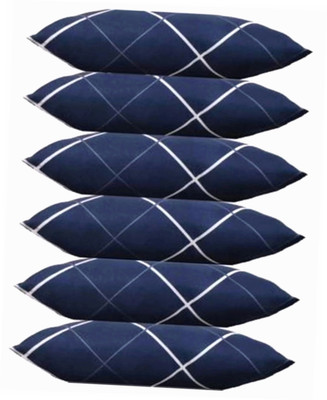 DONDA Microfibre Abstract Sleeping Pillow Pack of 6(Navy Blue)