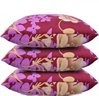 YPOLOIPO LUXURY Polyester Fibre Abstract Sleeping Pillow Pack of 3(Pink)