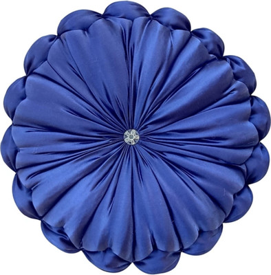 GTX Premium cushion set Microfibre Solid Floor Cushion Pack of 1(Blue)