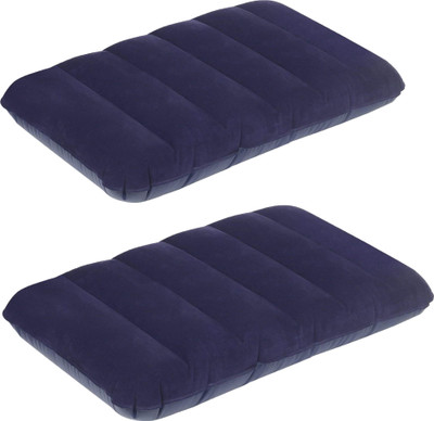 HyzonTech Air Solid Travel Pillow Pack of 2(Blue)