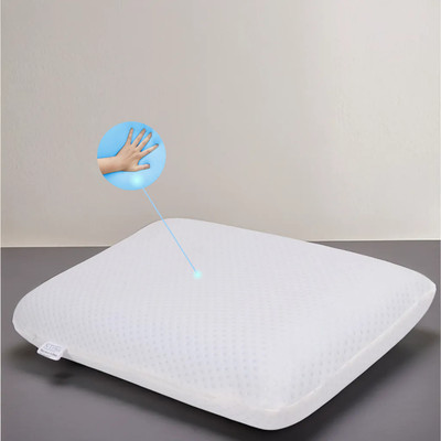 Sleepsia Memory Foam Pillow - Best for Neck and Shoulder Pain - Memory Foam, Gel Solid Sleeping Pillow Pack of 1(White)