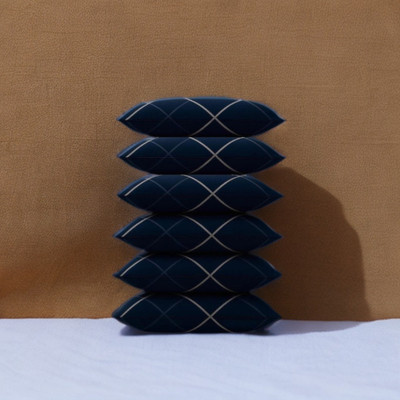 CATHROL 6 Pillows Microfibre Abstract Sleeping Pillow Pack of 6(Blue)