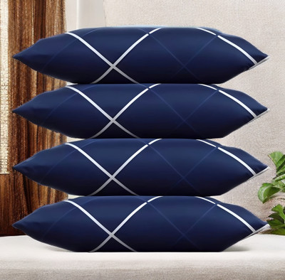 GUNVAR INDIA PRIVATE LIMITED Polyester Fibre Sleeping Pillow Pack of 4 Solid LUXURY(Blue)