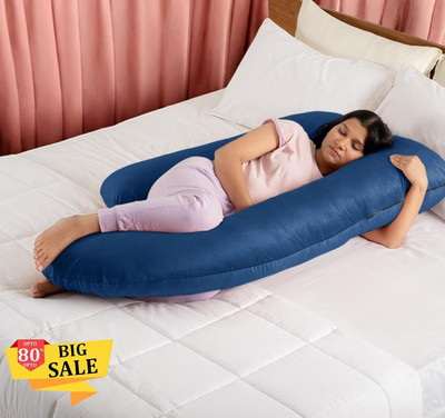 THUKRAN Microfibre Pregnancy Pillow Pack of 1 Solid(Blue)