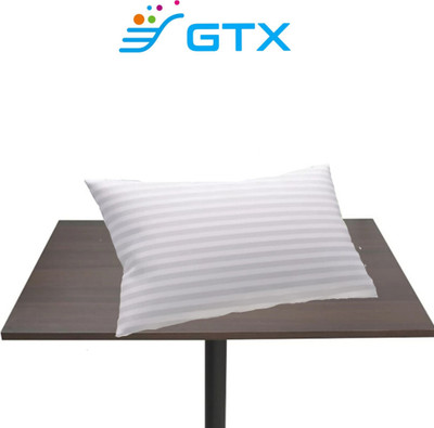 GTX Premium pillow Microfibre Stripes Sleeping Pillow Pack of 1(White)