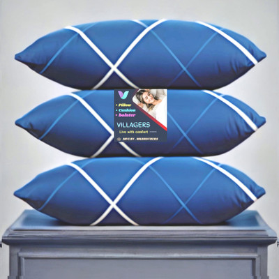 NKSNIMYSTORESS LUXURY Polyester Fibre Abstract Sleeping Pillow Pack of 1(Blue)