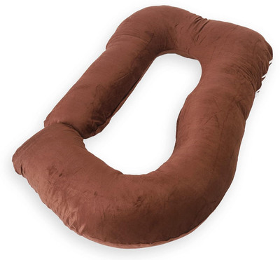 Mojo Microfibre Solid Pregnancy Pillow Pack of 1(Brown)