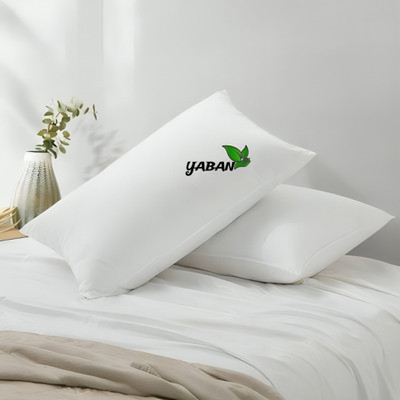 YABAN LUXURY Polyester Fibre Solid Sleeping Pillow Pack of 2(White)