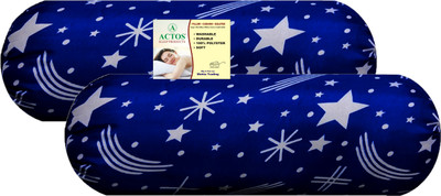 ACTOS Microfibre Nature Bolster Pack of 2(Blue)