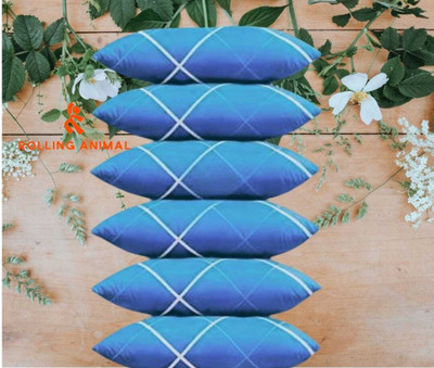 Rolling Animal Microfibre Sleeping Pillow Pack of 6 Solid LUXARY(Multicolor)