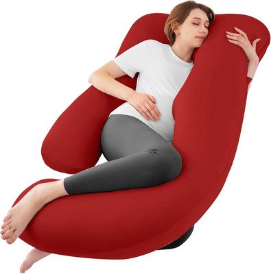 THUKRAN Polyester Fibre Solid Pregnancy Pillow Pack of 1(Maroon)