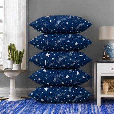 CATHROL Microfibre Sleeping Pillow Pack of 5 Abstract 004(Blue)