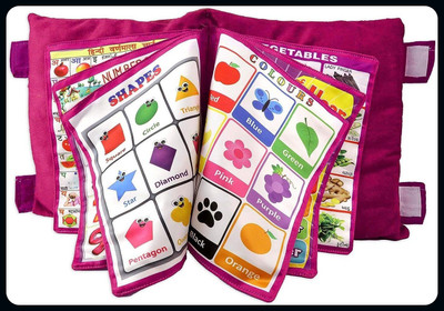 Sharvil Foam Baby Pillow Pack of 1 Abstract, Alphanumeric, Animals, Fruits, Birds(Multicolor)