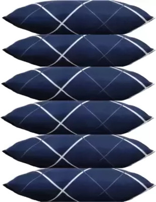 YABAN LUXURY Polyester Fibre Abstract Sleeping Pillow Pack of 6(BLUE LINE)