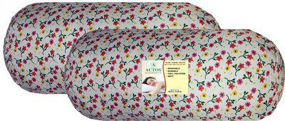 ACTOS Microfibre Abstract Bolster Pack of 2(Multicolor1)