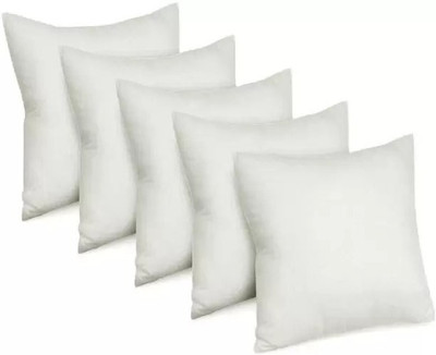 Texlux LUXURY Cotton Solid Cushion Pack of 5(White)