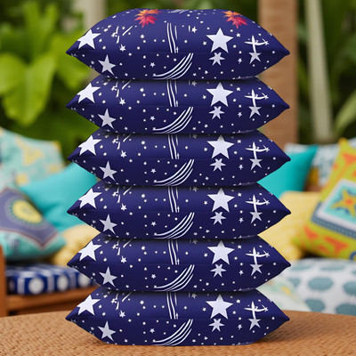 CIEZAR Microfibre Sleeping Pillow Pack of 6 Solid(Blue)