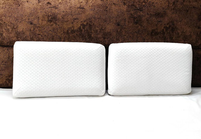 araami QUEEN BED PILLOW Memory Foam Solid Sleeping Pillow Pack of 2(White)