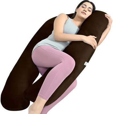 WINX Premium series Polyester Fibre Solid Pregnancy Pillow Pack of 1(Brown)