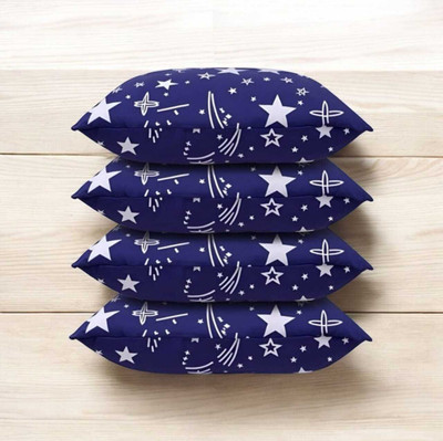 Rolling Animal Microfibre Sleeping Pillow Pack of 4 Abstract(Dark Blue)