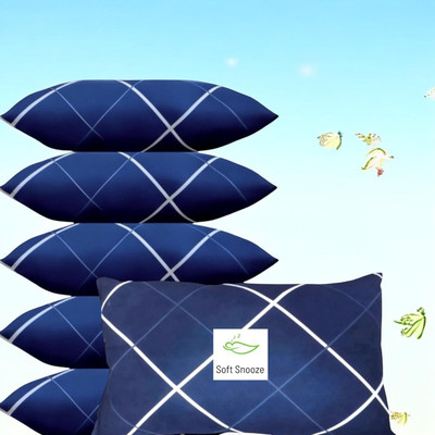 SOFT SNOOZE Soft Luxury Microfibre Abstract Sleeping Pillow Pack of 6(Blue)