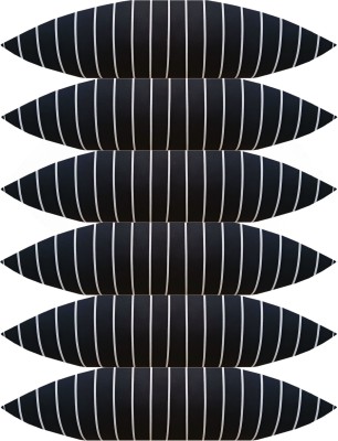 Swikon star Microfibre Stripes Sleeping Pillow Pack of 6(Black)