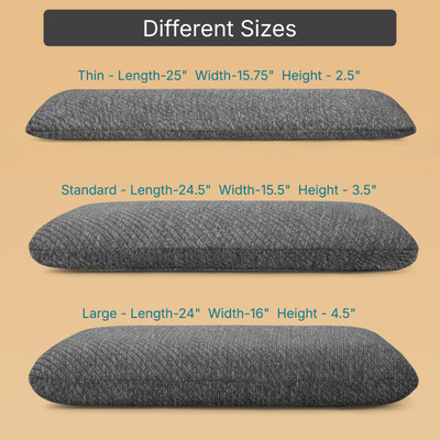 Twinkido Memory Foam Solid Sleeping Pillow Pack of 1(Grey)