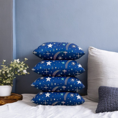 CATHROL Microfibre Sleeping Pillow Pack of 4 Abstract(Blue)