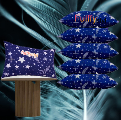 fulffystyl SOFT Microfibre Abstract Sleeping Pillow Pack of 6(Blue)