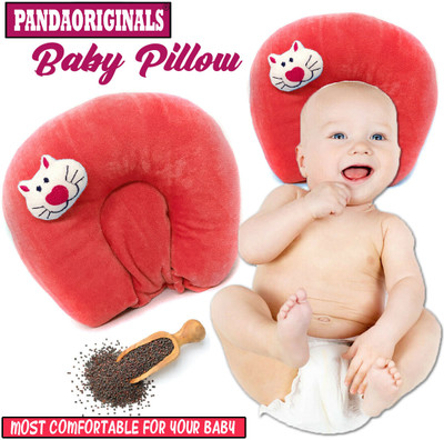 zobro Mustard Seeds Toons & Characters Baby Pillow Pack of 1(Red)