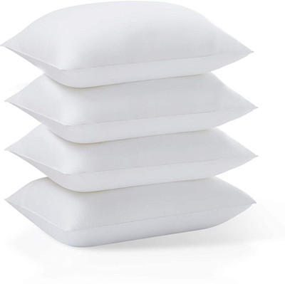 LIPONOS Polyester Fibre Sleeping Pillow Pack of 4 Solid LUXURY(White)